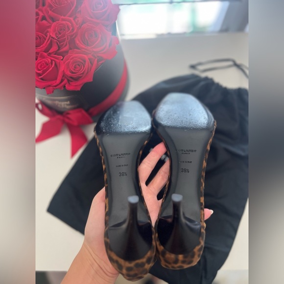 Saint Laurent leopard heels sandals 9.5 / 39.5 YSL - Picture 7 of 8